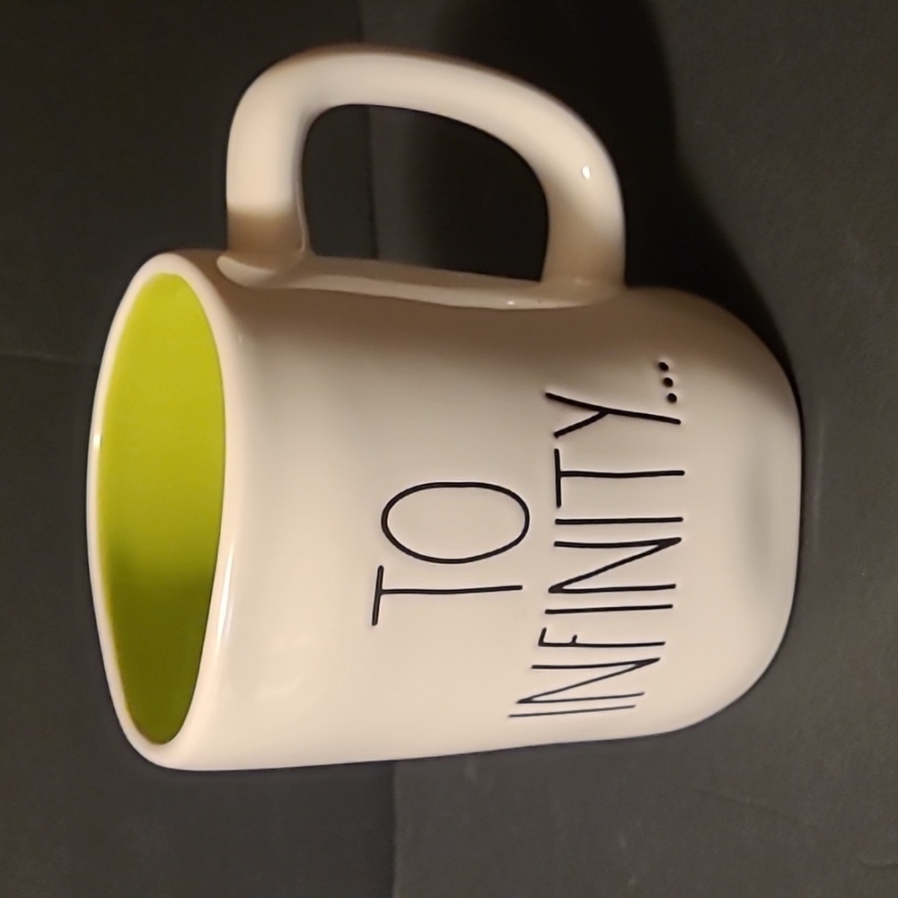 Rae Dunn Cream Mug with Bright Green Interior